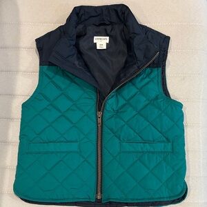 Crewcuts Kids Quilted Vest - Teal and Navy